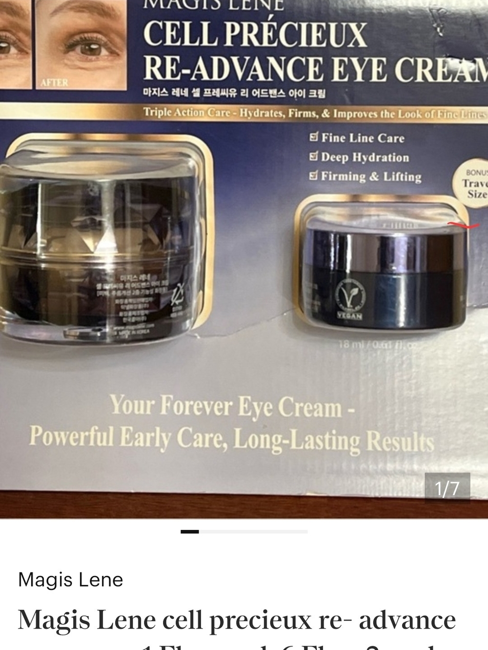 Madeline Eye Cream - Black and Gold Jar